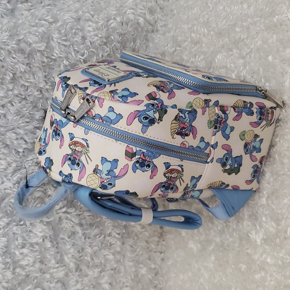 NWT Loungefly Lilo and Stitch Foodie mini backpack and cardholder - Picture 3 of 16